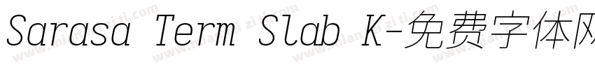 Sarasa Term Slab K字体转换
